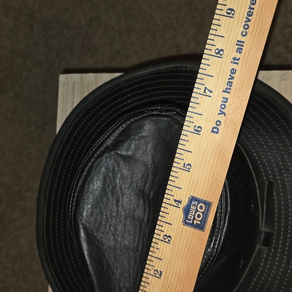 Vintage Henshel Black Leather Fedora Hat - Picture 9 of 12